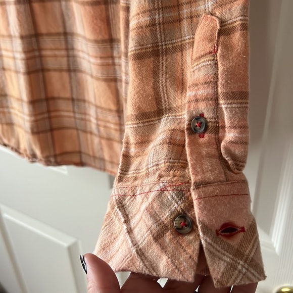 Sanctuary Red and Green Tartan Plaid Flannel‎ Button Down 100% Cotton Sz Small - Picture 8 of 9